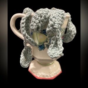 Avon Floral Vase with Crochet Detail